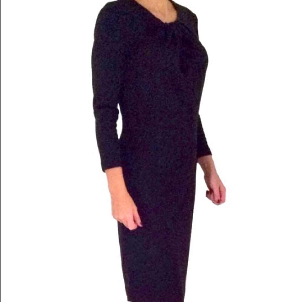 Elie Tahari Gloria Mid Length Knot detail dress